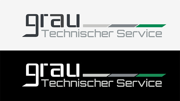 Logo Grau Technischer Service auf verschiedenen geräten