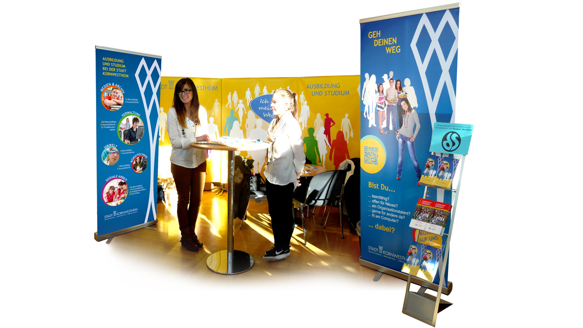 Messestand der Stadt Kornwestheim bei der Azubi-Messe bam in Ludwigsburg