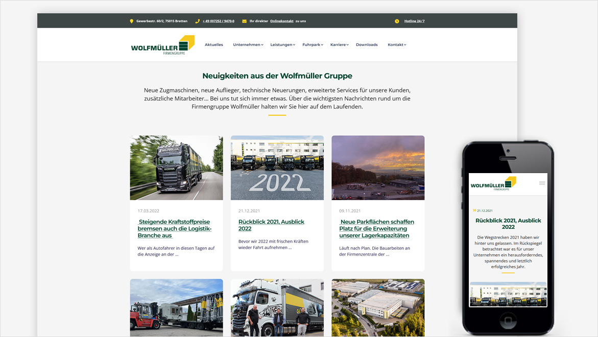 Übersicht aktuelle Meldungen Übersicht aktuellen Meldungen mit Bild und Überschrift